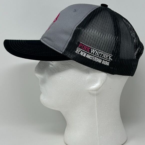 Spittin Chiclets Pink Whitney Trucker Hat Baseball Cap Barstool Sports Gray - Picture 4 of 11